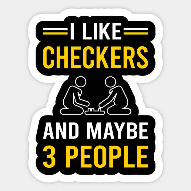 3 People Checkers Sticker by Bourguignon Aror